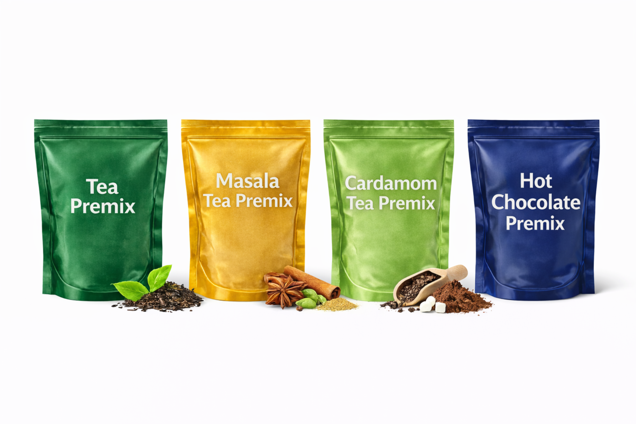 Tea and hot chocolate premix range