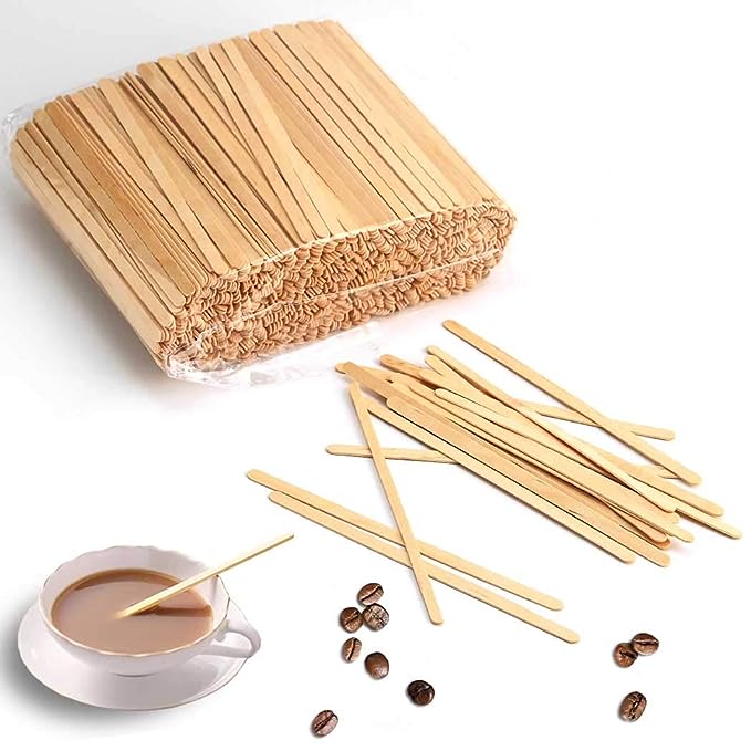 Wooden stirrers for pantry use
